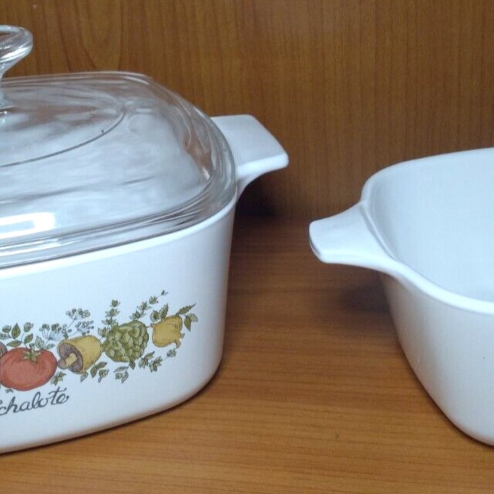 3 PIECE Corning Ware Spice Of Life Casserole Dishes A-1 1/2-B + Lid A7C + P-43-5